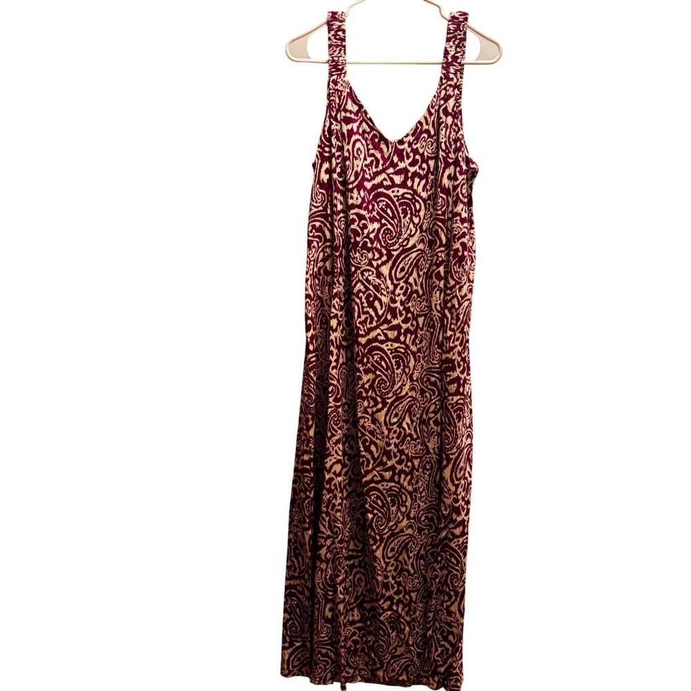 1. State Women's Maxi Dress Large‎ Purple White Sleeveless